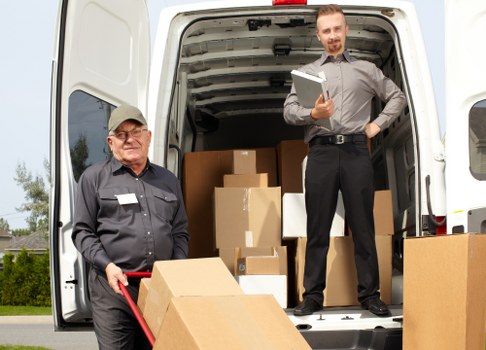 Movers helping with a local residential move in Highbury