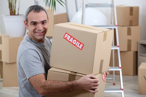Careful transport of boxes and household items for a move
