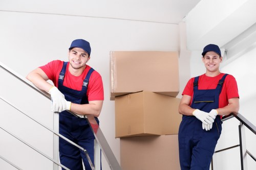 Moving van ready for a residential or commercial relocation in Highbury