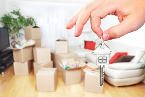 Checklist and packing materials for a Highbury business move