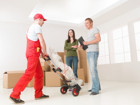 Packing and loading items into a removals van for a Highbury move