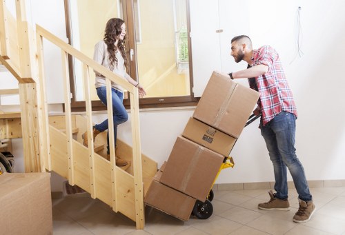 Packed moving van ready for a Highbury relocation