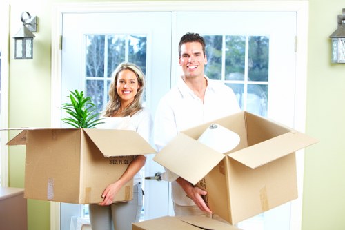 Commercial removals vehicle serving a Highbury business relocation
