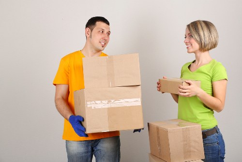 Moving team handling office relocation in Highbury streets and business areas