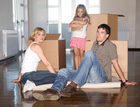 Packed household items ready for local relocation
